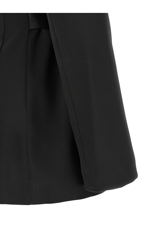 Блейзер із еластичного атласу, чорний ELISABETTA FRANCHI GI27966E2110