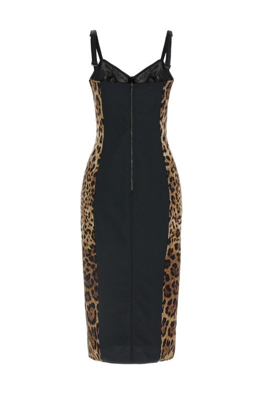 Платье-корсет с животным принтом, коричневое DOLCE & GABBANA F6R3OTGDCLRHY13M