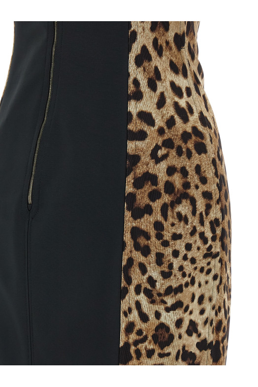 Платье-корсет с животным принтом, коричневое DOLCE & GABBANA F6R3OTGDCLRHY13M
