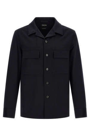 Oasis Cashmere Overshirt  Blue