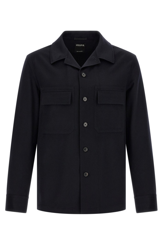 Oasis Cashmere Overshirt  Blue
