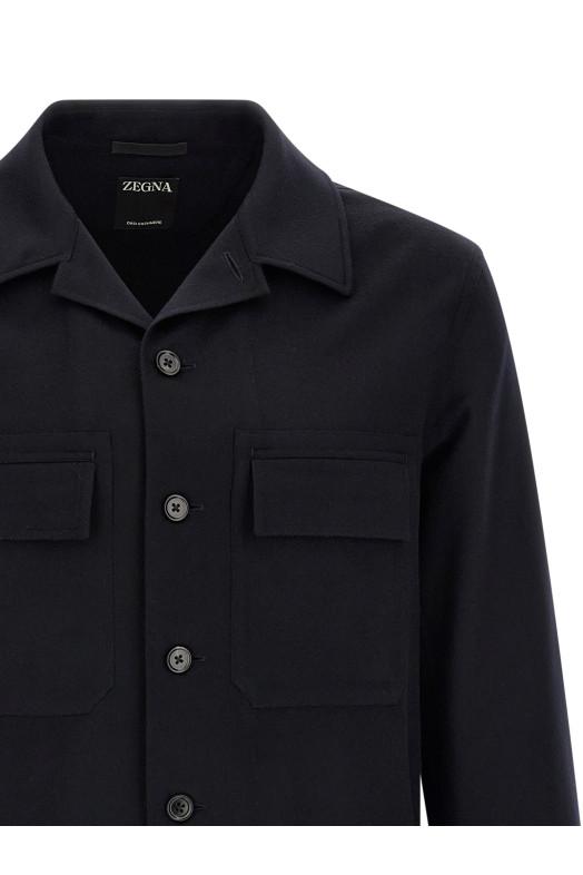Oasis Cashmere Overshirt  Blue
