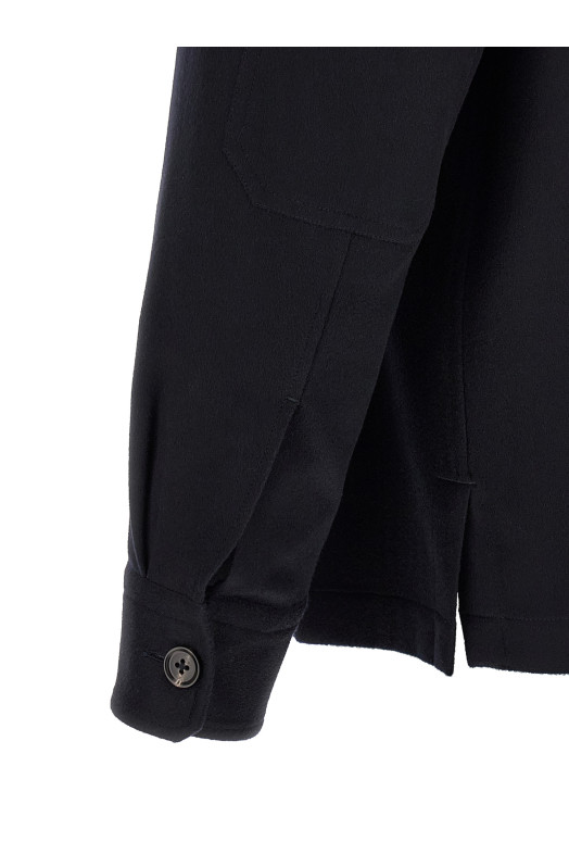 Oasis Cashmere Overshirt  Blue