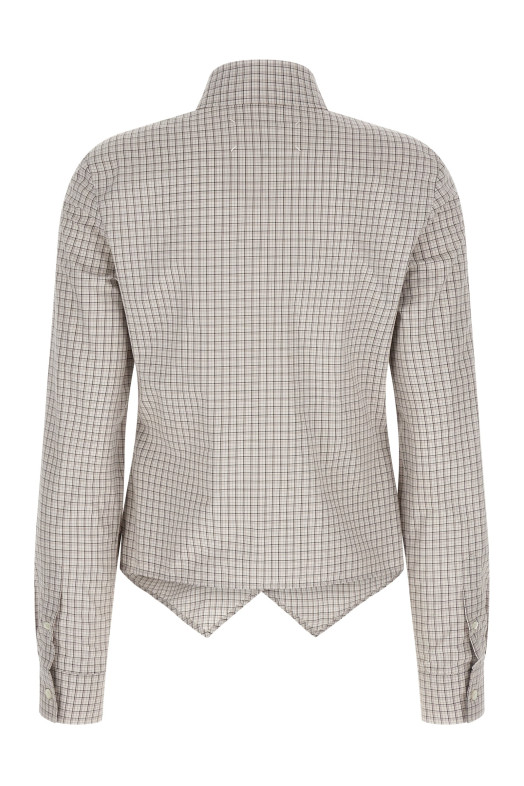 Рубашка с заостренным низом, бежевая MAISON MARGIELA S29DT0020M36157001F