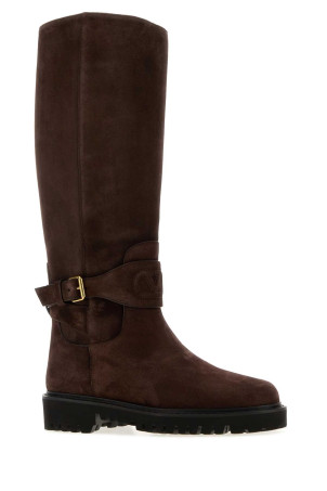 Brown suede VLogo Signature boots VALENTINO GARAVANI (9W2S0QA3EFG)
