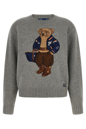 Светр з інтарсією «Polo Bear», сірий 211B17771002