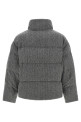 Knitted braided down jacket Gray