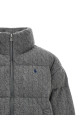 Knitted braided down jacket Gray