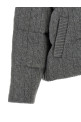 Knitted braided down jacket Gray