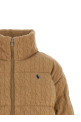 Knitted braided down jacket Beige