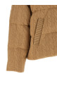 Knitted braided down jacket Beige