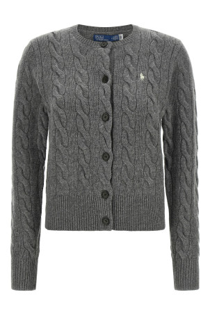 Cable knit cardigan Gray