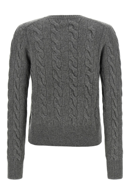 Кардиган с косой вязкой, серый POLO RALPH LAUREN 211972104500