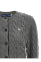 Кардиган с косой вязкой, серый POLO RALPH LAUREN 211972104500