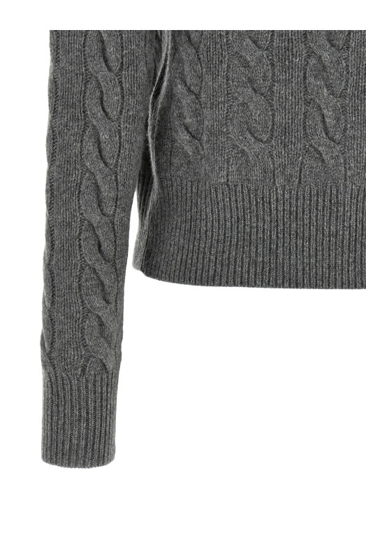 Кардиган с косой вязкой, серый POLO RALPH LAUREN 211972104500
