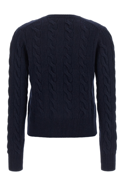 Кардиган с косой вязкой, синий POLO RALPH LAUREN 211972104004