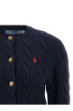 Кардиган с косой вязкой, синий POLO RALPH LAUREN 211972104004