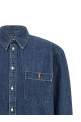 Джинсовая рубашка с вышитым логотипом, синего цвета POLO RALPH LAUREN 211B17146001
