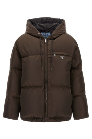 Re-nylon down jacket Brown
