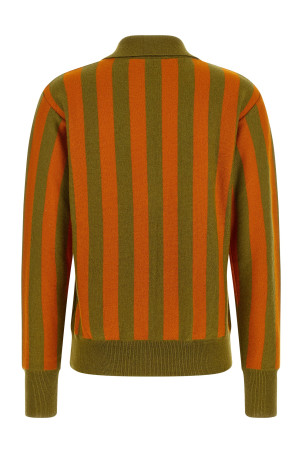Смугаста трикотажна сорочка-поло, різнокольорова ALBERTO BIANI MG836WS0003ORANGEVERDE