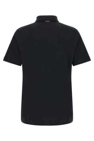 Футболка-поло з кишенею, синя ZEGNA UI392A4I752B09
