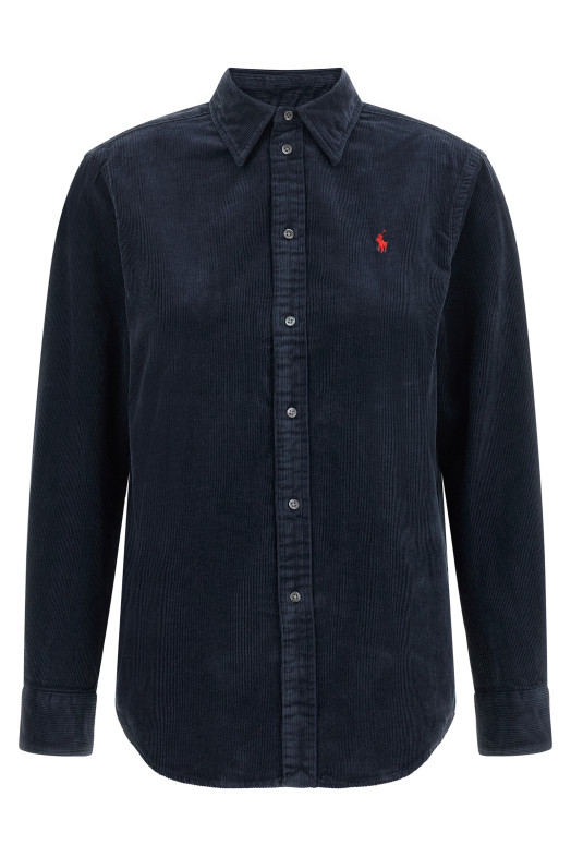 Рубашка из вельвета, синяя POLO RALPH LAUREN 211A93203008