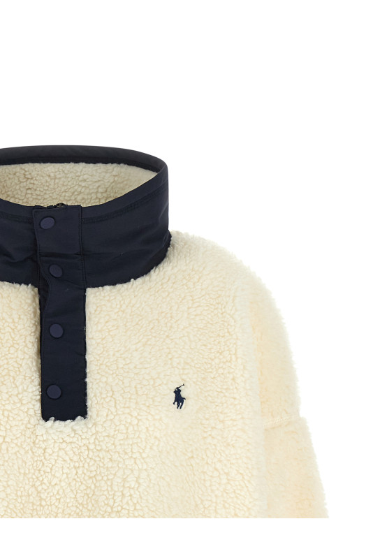 Світшот «Тедді» з вишивкою, білий POLO RALPH LAUREN 211B17802001
