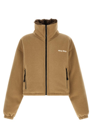 Fleece down jacket Beige