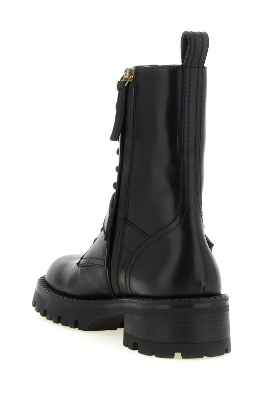 Ankle boots with buckle Black