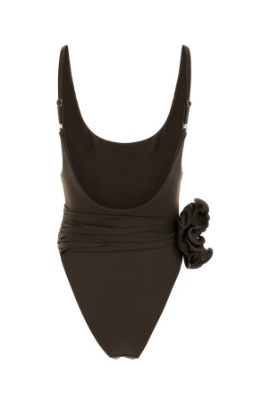 Brown stretch nylon swimsuit Brown MAGDA BUTRYM (640726)