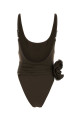 Brown stretch nylon swimsuit Brown MAGDA BUTRYM (640726)