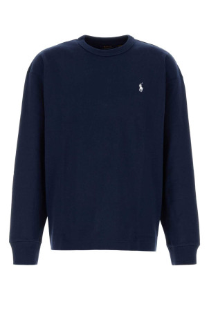 Хлопковая футболка темно-синего цвета Blue POLO RALPH LAUREN (710B18909)