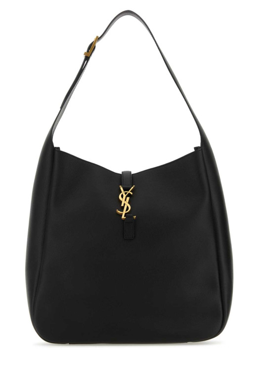 Велика чорна шкіряна сумка через плече Le 5 à 7 від SAINT LAURENT (753837AAAUQ)
