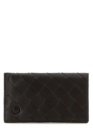 Темно-коричневий картхолдер із шкіри наппа від BOTTEGA VENETA (755506VCPP3)