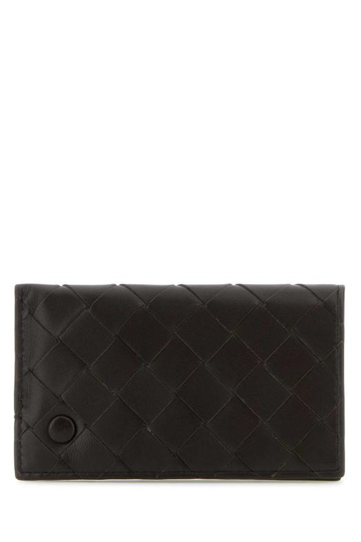 Темно-коричневий картхолдер із шкіри наппа від BOTTEGA VENETA (755506VCPP3)