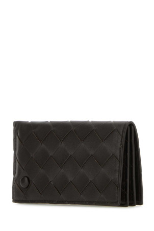 Темно-коричневий картхолдер із шкіри наппа від BOTTEGA VENETA (755506VCPP3)