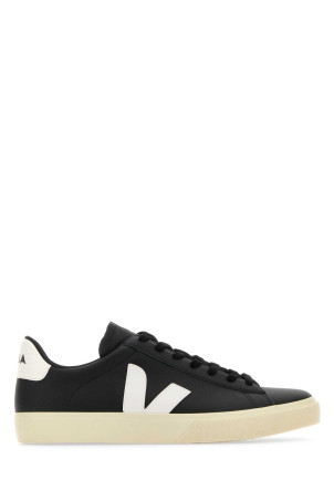 Black chromefree leather Campo sneakers White/Black VEJA (CP0501215)