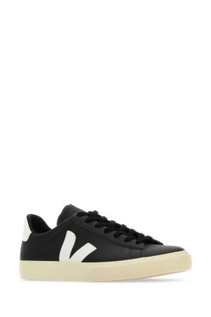 Black chromefree leather Campo sneakers White/Black VEJA (CP0501215)