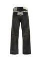 Джинсы из чёрного денима Black YOHJI YAMAMOTO (HKP94065)