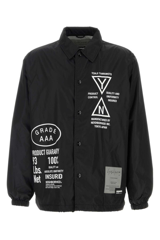 Чорна нейлонова вітровка Yohji Yamamoto X Neighborhood, чорна YOHJI YAMAMOTO (HKY91600)