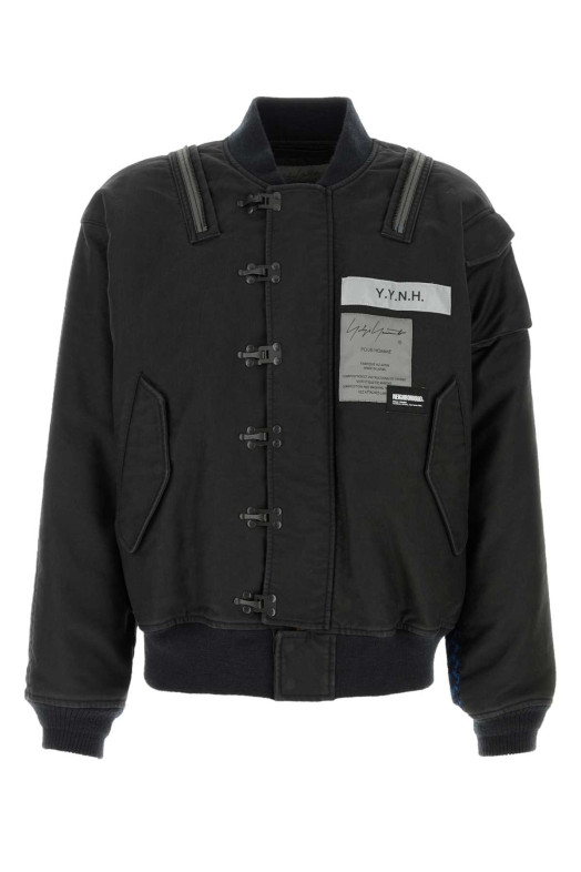 Чорна джинсова куртка-бомбер Yohji Yamamoto X Neighborhood, чорна YOHJI YAMAMOTO (HKY92059)