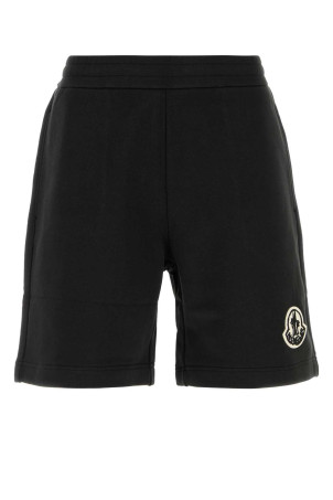 Чорні бавовняні шорти-бермуди MONCLER (L20918H00009899V4)