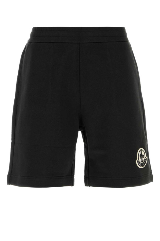 Чорні бавовняні шорти-бермуди MONCLER (L20918H00009899V4)