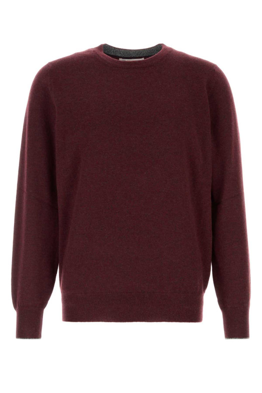 Melange burgundy cashmere sweater BRUNELLO CUCINELLI (MQS00100)