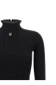 Сукня з ребристого трикотажу, чорна ELISABETTA FRANCHI AM21B66E2110