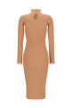 Сукня з ребристого трикотажу, бежева ELISABETTA FRANCHI AM21B66E2FK4