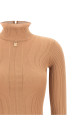 Сукня з ребристого трикотажу, бежева ELISABETTA FRANCHI AM21B66E2FK4