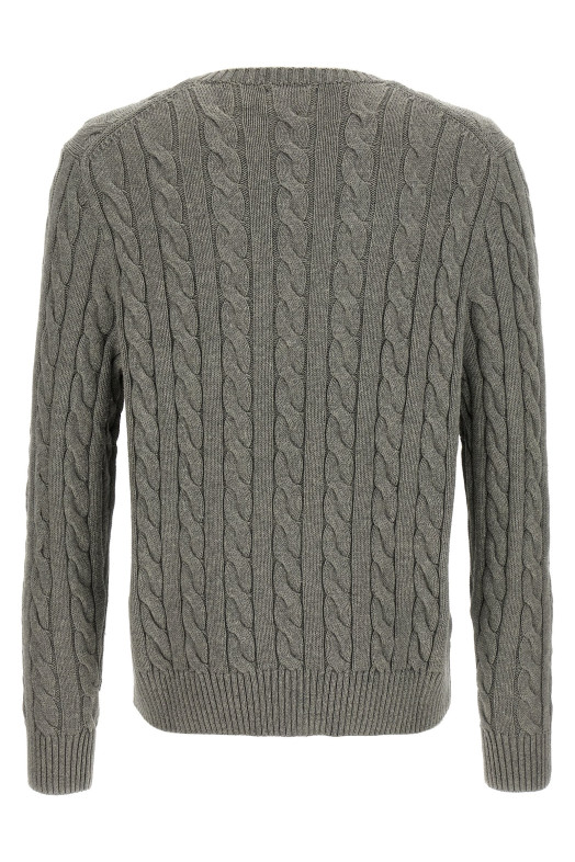 Светр із бавовняної плетінки, сірий POLO RALPH LAUREN 710775885013