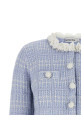 Світло-синя куртка з трикотажу SELF PORTRAIT AW26146JABLBLUE