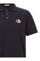 Поло с тройным логотипом, синее MONCLER L20918A0001289A1677X